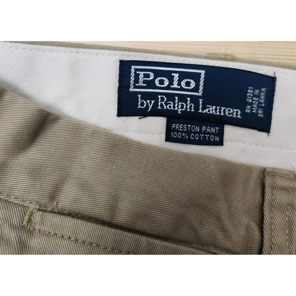 Polo Ralph Lauren Preston Pants Men's 36x32 Beige Straight Leg Chinos
